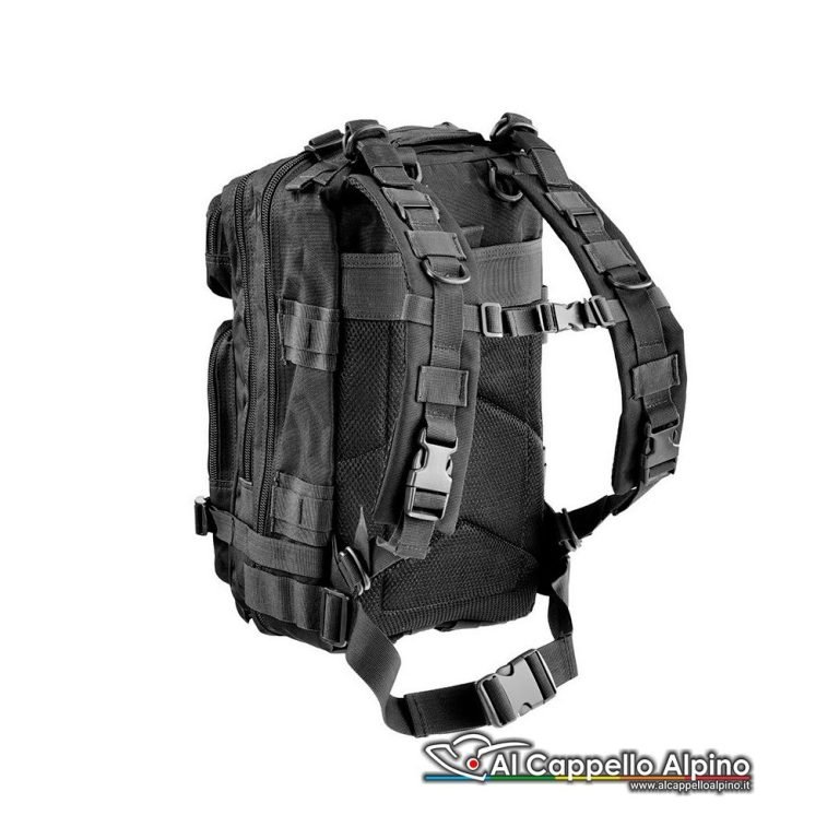Opt Kbp003 01 Zaino Openland Tattico Nero 30 Lt 600d Nylon 45x25x27 Cm Retro