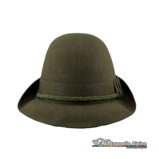 Sh0003 Cappello Alpino Sebastiani Tirato, Da Graduato, Feltro Di Lana