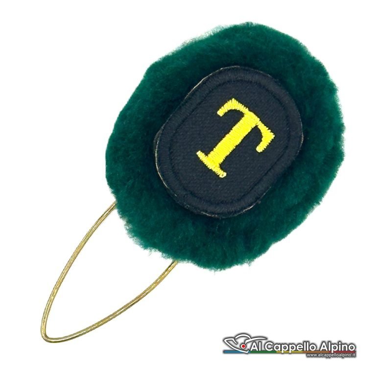 Nap0030 Nappina Cappello Alpino Aca Verde Ovale Nero T Trasmissioni Artiglieria Lana