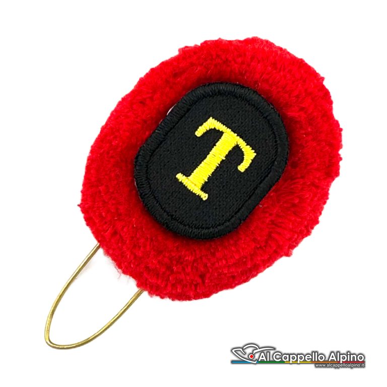 Nap0064 Nappina Cappello Alpino Aca Rossa Ovale Nero T Trasmissioni Lana
