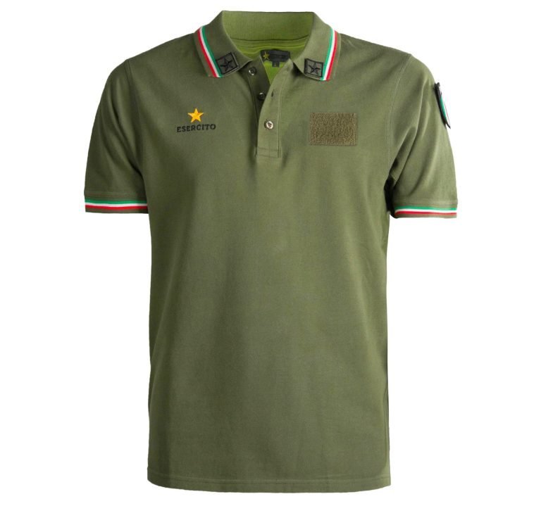 Opt Poloei02 Polo Openland Esercito Italiano Od Verde Oliva, 100% Cotone, Areazione Ascellare